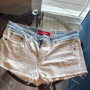 Two-Tone Denim Women Shorts